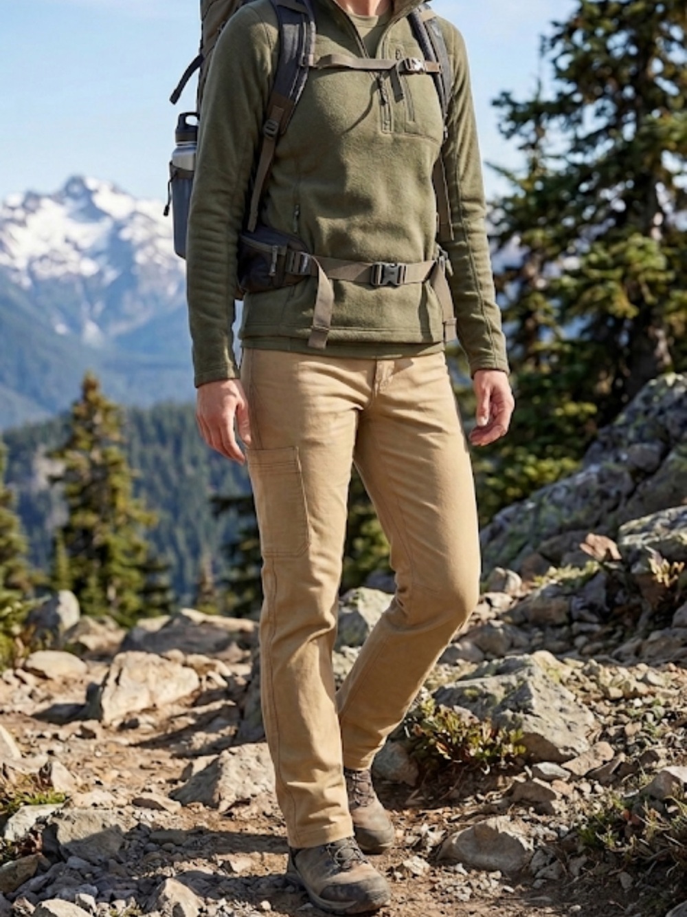 NWT L.L.Bean Favorite Fit Tan Cargo Pants Size 6 Petite